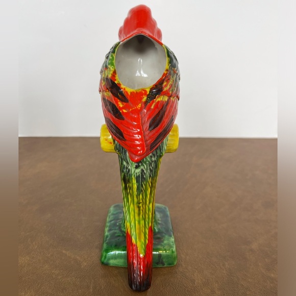Vintage Retro Rainforest Ceramic Parrot Planter - Picture 3 of 11